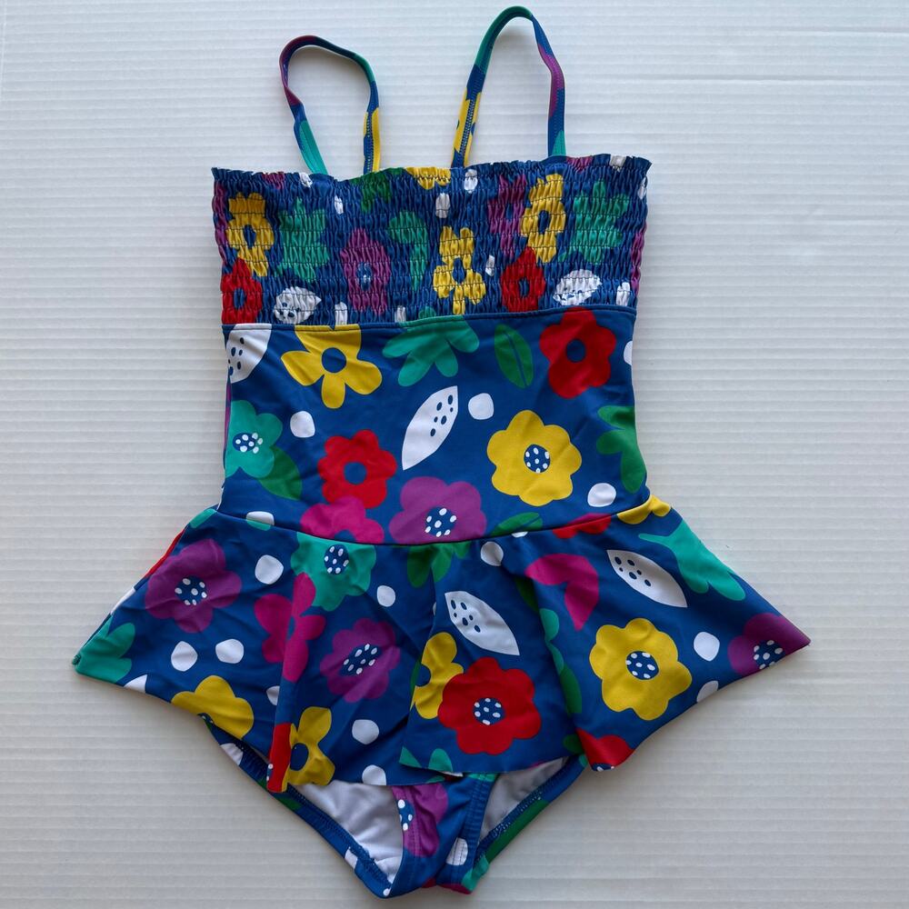 Hanna Andersson Sunblock Baltic Blue Swimsuit Girls Size 120 (US 6/7)